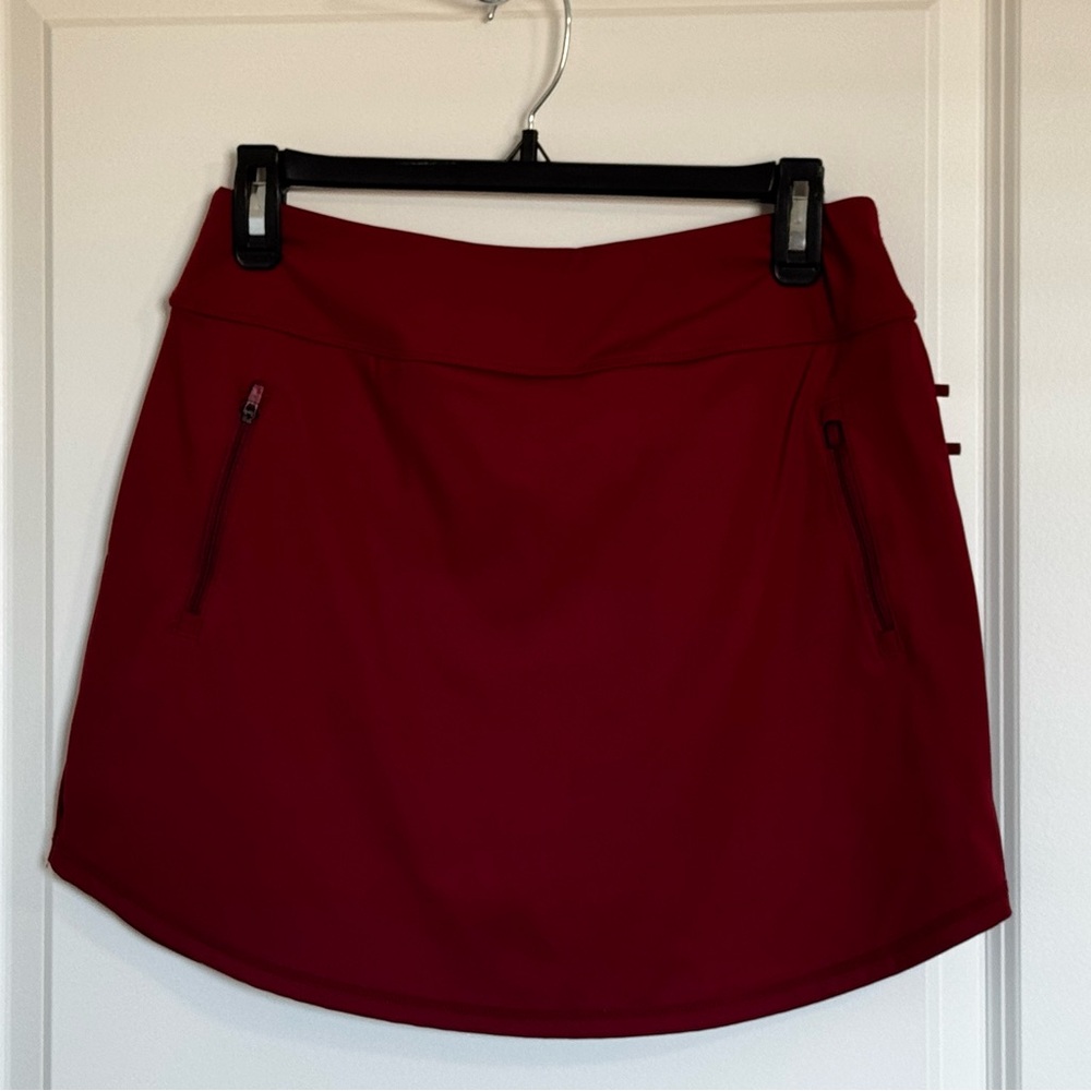 💙Lou Keith Red Athletic Skort | Built-In Shorts Zip Pockets | Size M